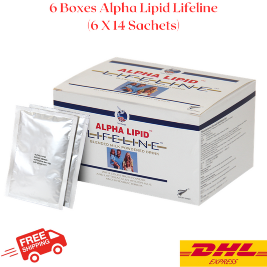 Alpha Lipid Lifeline Blended Milk Colostrum Powder (6 Boxes)